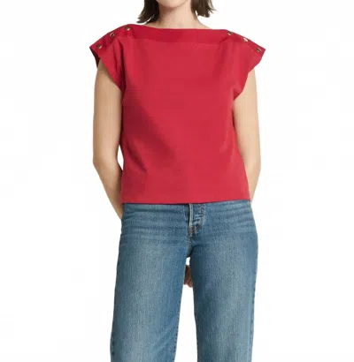 Nation Ltd Brooks Boatneck Top In Rio Red