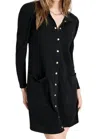Nation Ltd Brooks Retro Snapped Mini Dress In Jet Black In Black