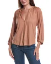 Nation Ltd Brylee Peasant Top In Brown