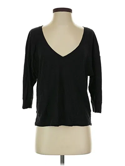 Pre-owned Nation Ltd. By Jen Menchaca 3/4 Sleeve T-shirt In Black