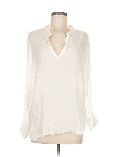 Pre-owned Nation Ltd. By Jen Menchaca Long Sleeve Blouse In White