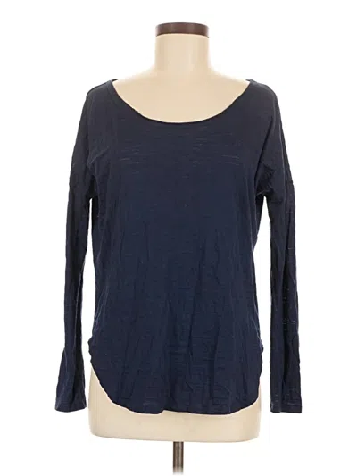 Pre-owned Nation Ltd. By Jen Menchaca Long Sleeve T-shirt In Blue