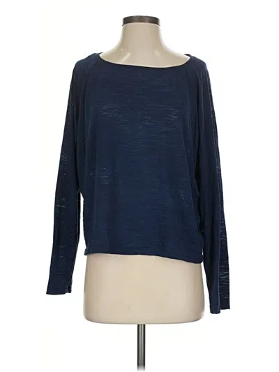 Pre-owned Nation Ltd. By Jen Menchaca Long Sleeve T-shirt In Blue