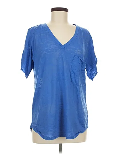 Pre-owned Nation Ltd. By Jen Menchaca Short Sleeve T-shirt In Blue