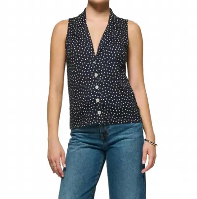 Nation Ltd Cabana Polka Dot Tank Top In Navy
