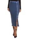Nation Ltd Cala Button Up Skirt In Denim In Blue
