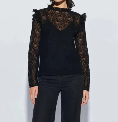 Nation Ltd Cara Lace Top In Jet Black