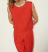 Nation Ltd Cara Sleeveless Linen Top In Red