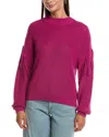 Nation Ltd Carine Fringe Sweater In Pink