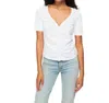 Nation Ltd Carlotta Gathered Button-up Top In White