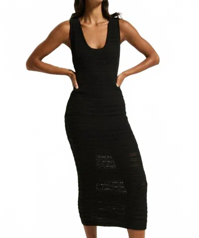 Nation Ltd Carrer Sweater Midi Dress In Black