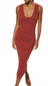 Nation Ltd Carrer Sweater Dress In Marsala In Red