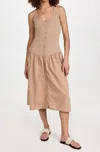 Nation Ltd Carrie Romantic Sundress In Cafe Au Lait In Beige
