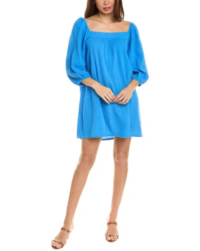 Nation Ltd Carter Square Neck Mini Dress In Blue