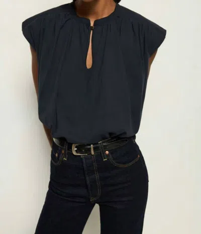 Nation Ltd Cary Keyhole Tank Top In Navy Night Sky In Black