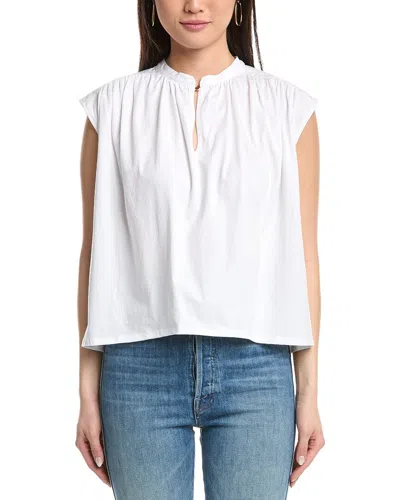Nation Ltd Cary Keyhole Cap Sleeve Top In White