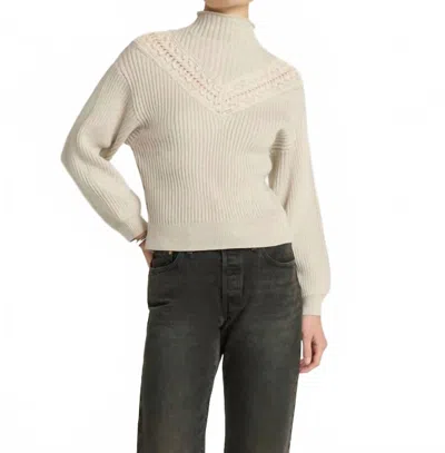 Nation Ltd Cassandra Pullover Sweater In Heather Oatmeal In White
