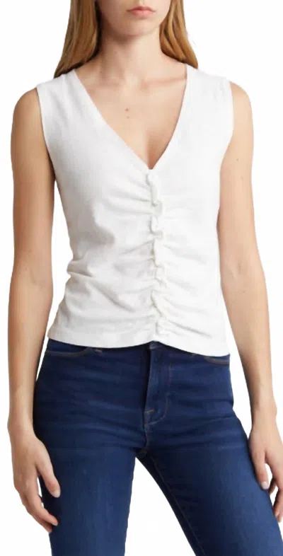 Nation Ltd Cassie Tank With Shirring In Optic White