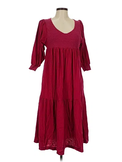 Pre-owned Nation Ltd Casual Dress In Burgundy
