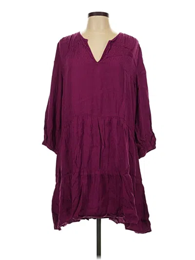 Pre-owned Nation Ltd Casual Dress In Burgundy