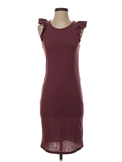 Pre-owned Nation Ltd Casual Dress In Burgundy