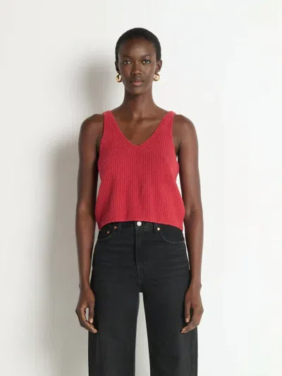 Nation Ltd Cece Sweater Tank In Heartbeat Red In Brown