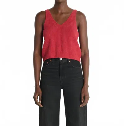 Nation Ltd Cece Sweater Tank In Heartbeat Red