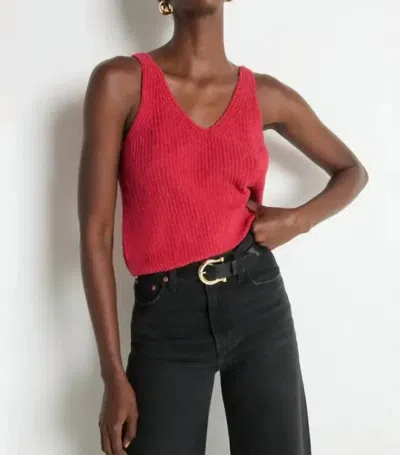 Nation Ltd Cece Sweater Tank In Heartbeat Red In Brown