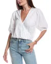 Nation Ltd Charlene Bubble Hem Top In White