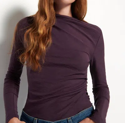 Nation Ltd Charlotte Asymmetric Top In Fig Jam In Purple