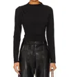 Nation Ltd Charlotte Asymmetrical Top In Jet Black In Black