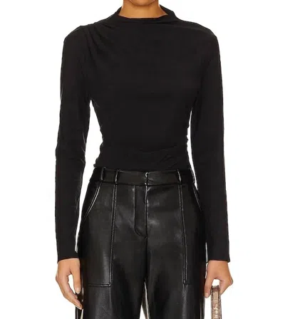 Nation Ltd Charlotte Asymmetrical Top In Jet Black