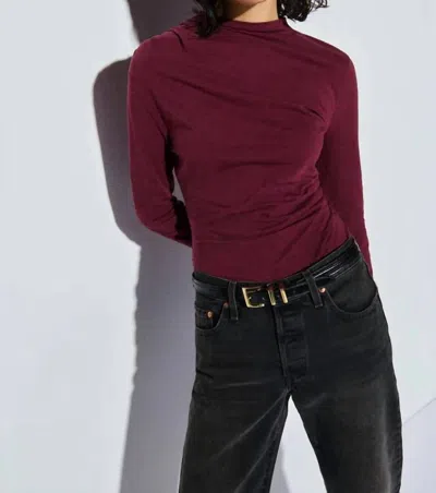 Nation Ltd Charlotte Long Sleeve In Bordeaux In Blue