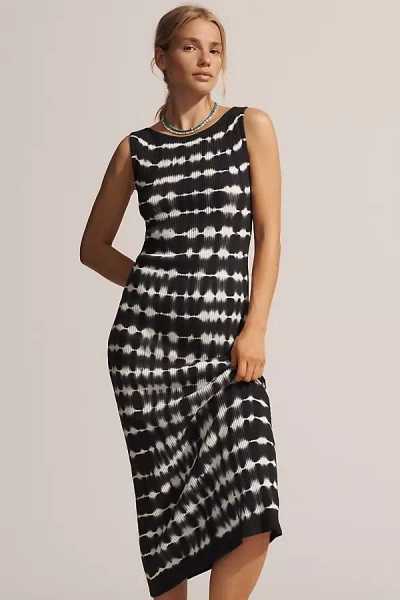 Nation Ltd Christy Sleeveless Tie-dye Midi Dress In Black
