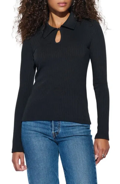 Nation Ltd Coco Keyhole Top In Jet Black