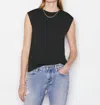Nation Ltd Crewneck Muscle Tee In Noir In Black