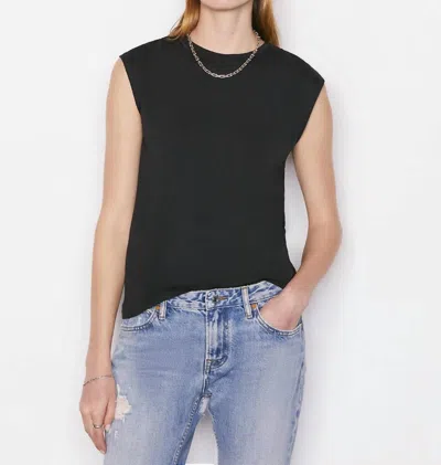 Nation Ltd Crewneck Muscle Tee In Noir In Black