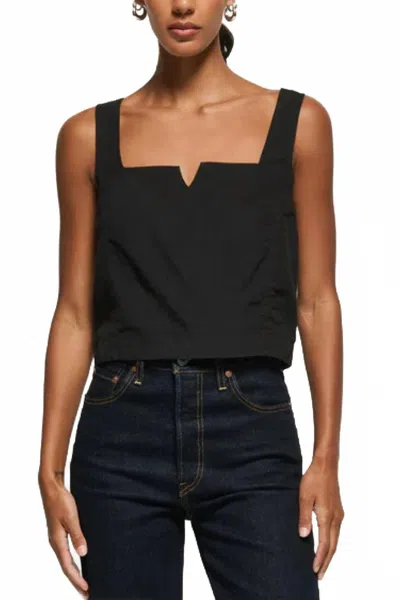 Nation Ltd Crista Square Neck Tank Top In Jet Black