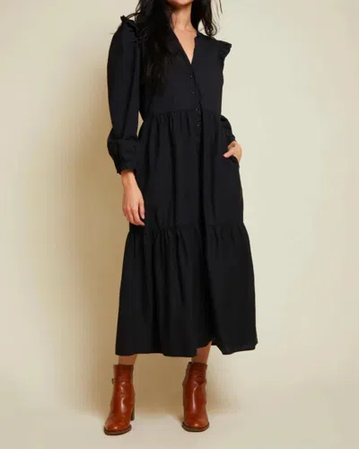 Nation Ltd Dalia Tiered Midi Dress In Black