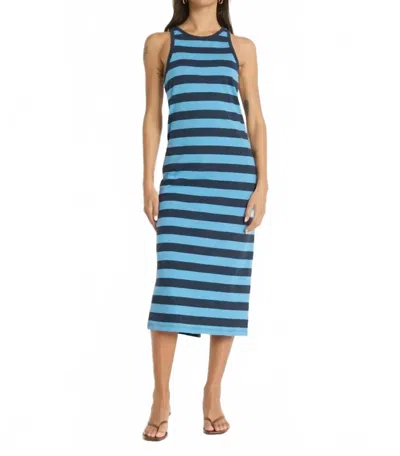 Nation Ltd Dani Tank Midi Dress In Rugby Stripe In Blue