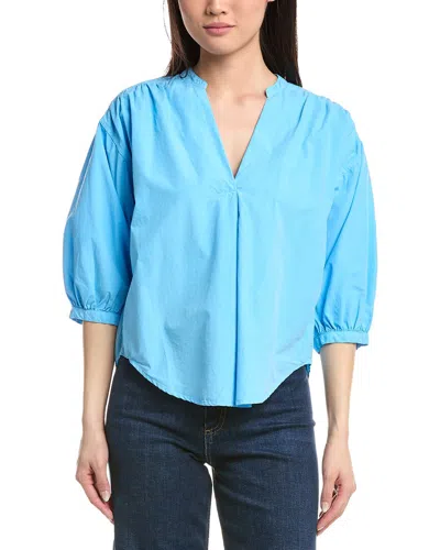 Nation Ltd Daphna Poplin Shirt In Blue