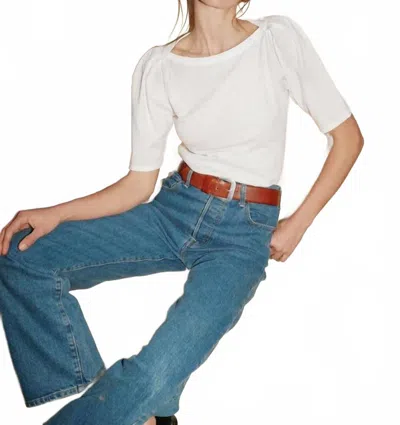 Nation Ltd Deana Boxy Short Sleeves Tee In White