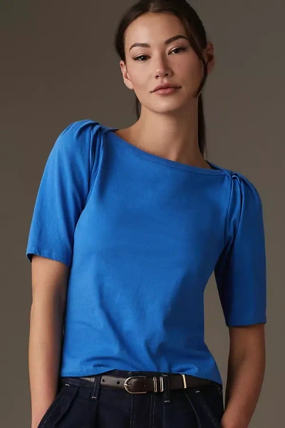 Nation Ltd Deana Short-sleeve Top In Blue