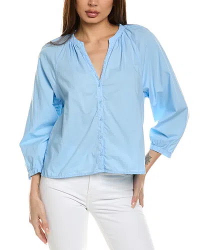 Nation Ltd Desire Dolman Button-up Shirt In Blue