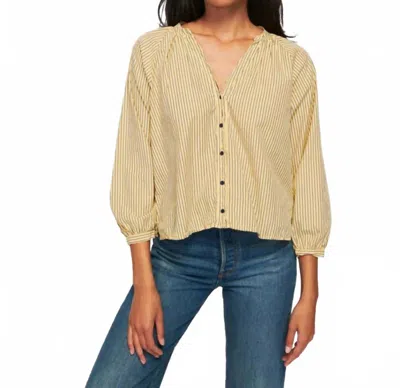 Nation Ltd Desire Dolman Button Up Shirt In Polo Lounge In Yellow