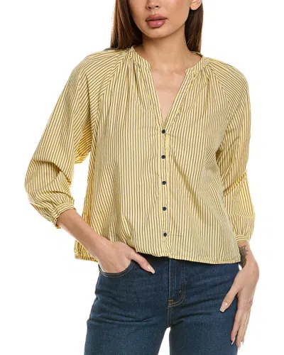 Nation Ltd Desire Dolman Button-up Shirt In Yellow