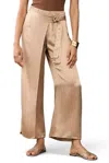 Nation Ltd Donatella Wrap Pant In Cafe Au Lait In Multi