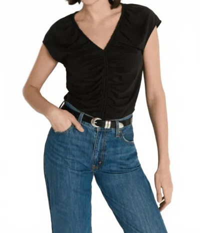 Nation Ltd Donna V-neck Top In Black