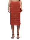 Nation Ltd Driana Crochet Midi Skirt In Ginger In Multi