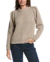 Nation Ltd Eboni Mock Neck Alpaca & Wool-blend Sweater In Brown